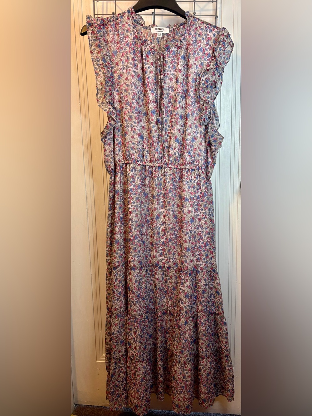 BB Dakota Steve Madden Women’s Floral Ruffle Dress - Pink & Purple